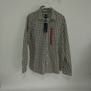 Gap Shirt Mens Extra Large Blue Plaid Untucked Fit  Casual Adult XL